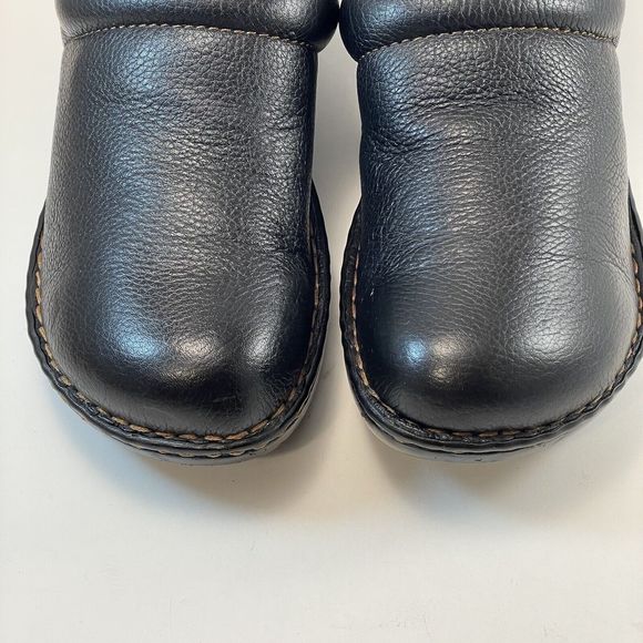 BOC Born Concept Peggy Mule SlipOn Clogs Women Size 8.5 Black Real Leather Nurse - Picture 9 of 16
